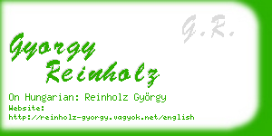 gyorgy reinholz business card