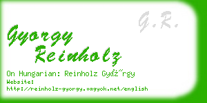 gyorgy reinholz business card